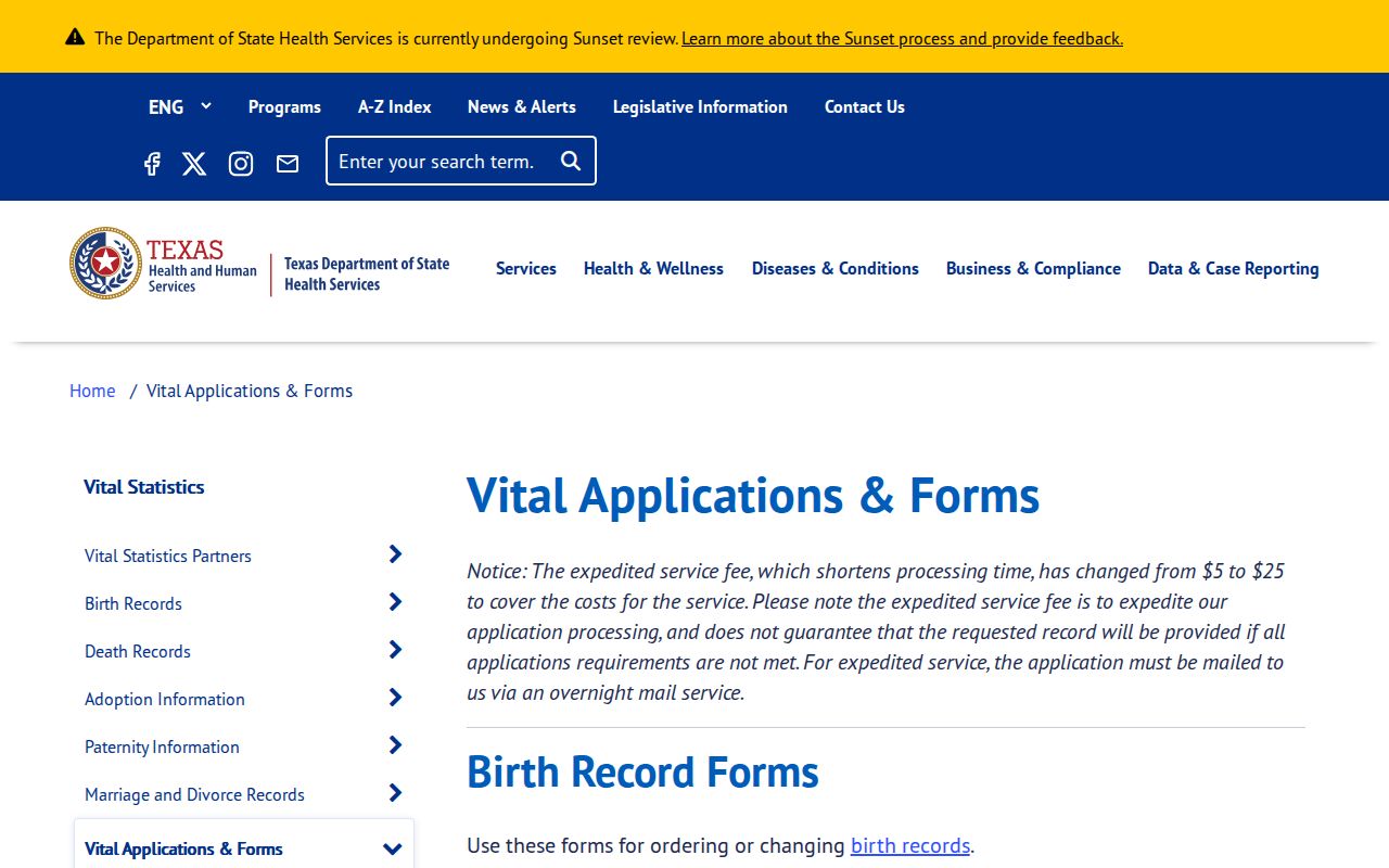 Belton resident lookup Texas vital application forms